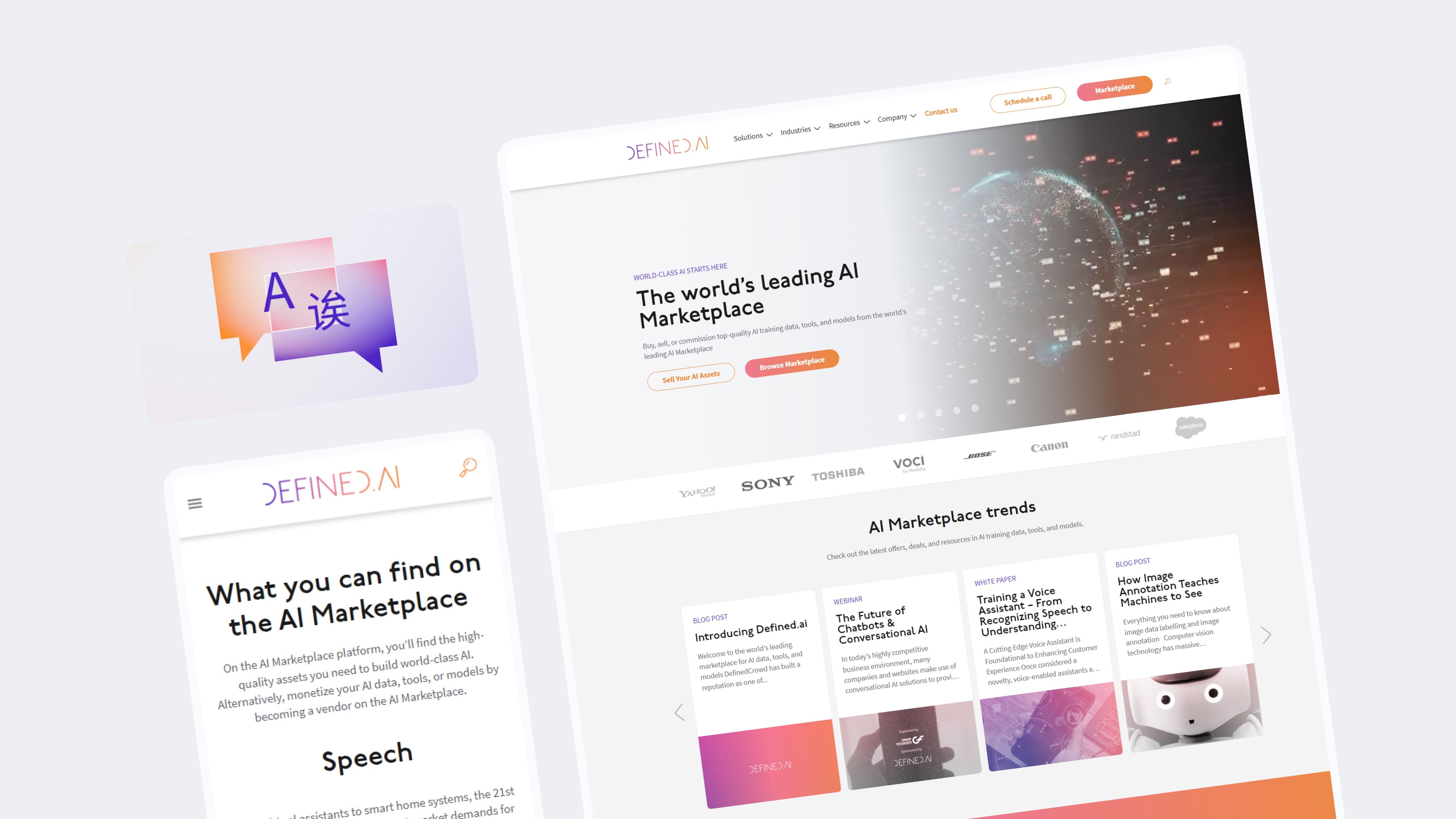website redesign ai marketplace