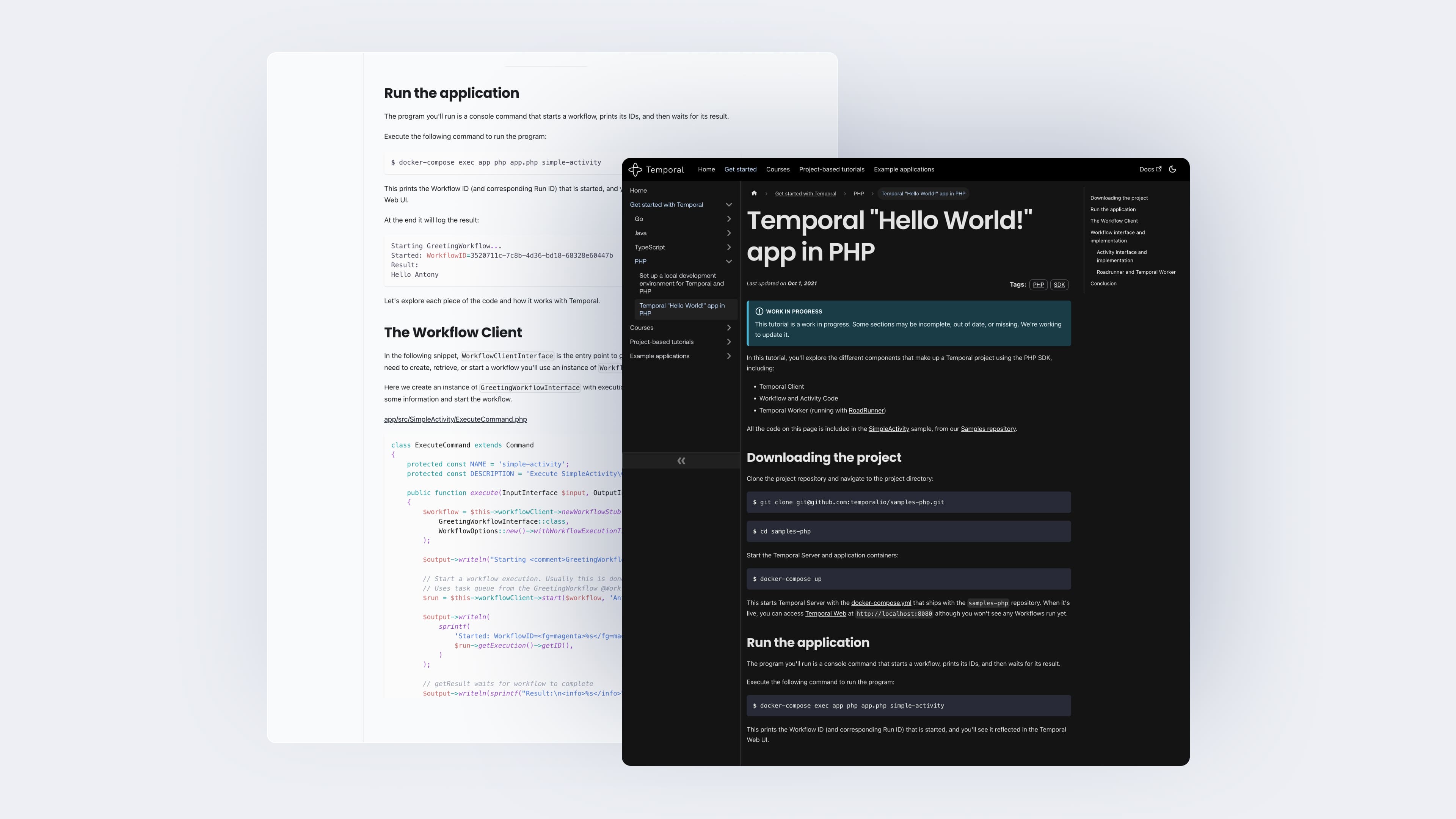 PHP SDK development for Temporal