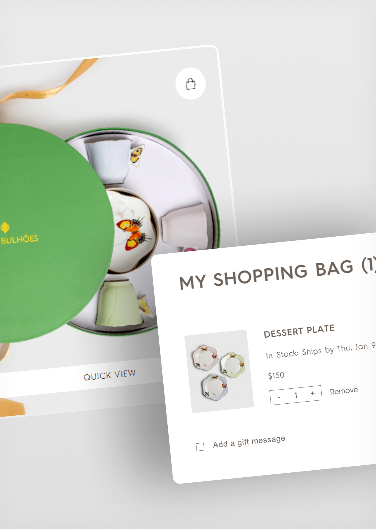 Paltes that added to cart image