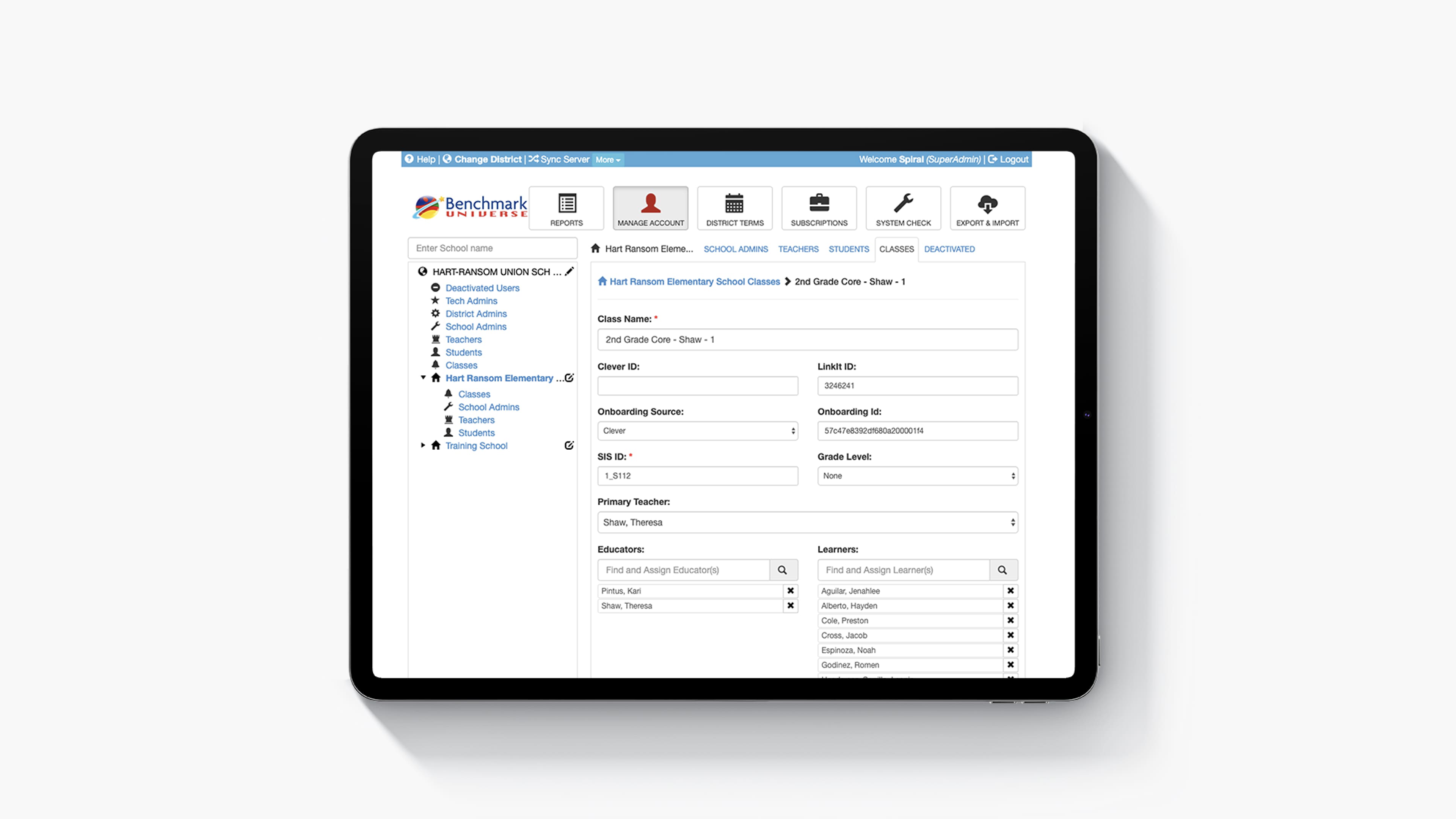 Benchmark project challenges